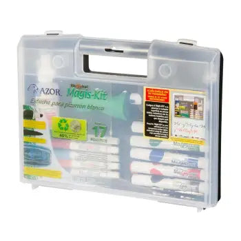 Paquete de Marcadores Azor para Pizarrón Blanco Magistral Grip 16 Piezas