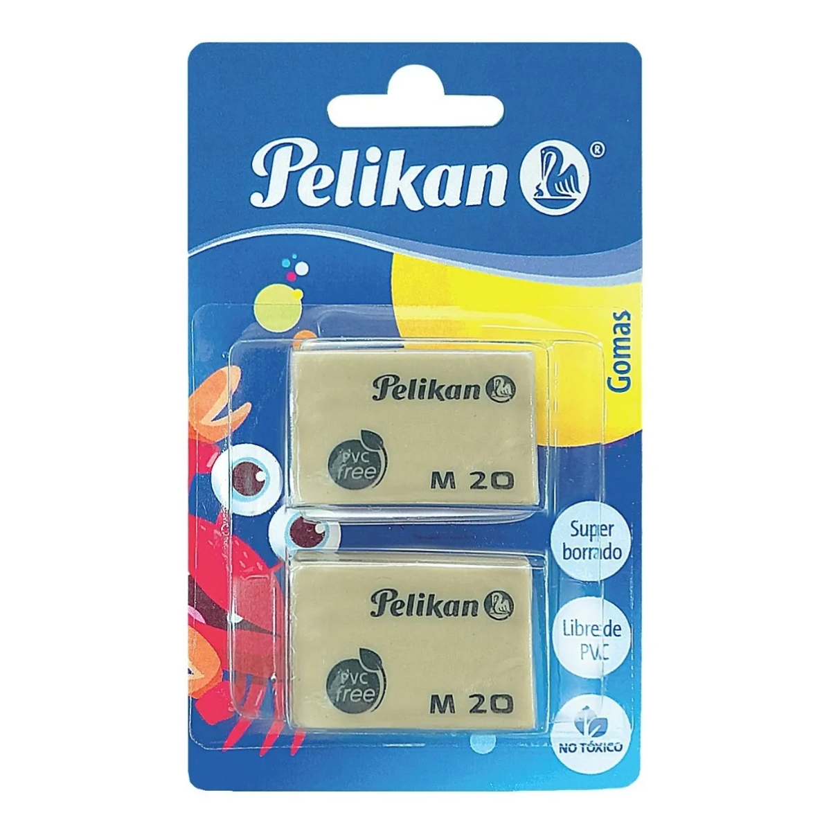 2 Gomas Borrador Bloque Migajon M20 Pelikan Dibujante