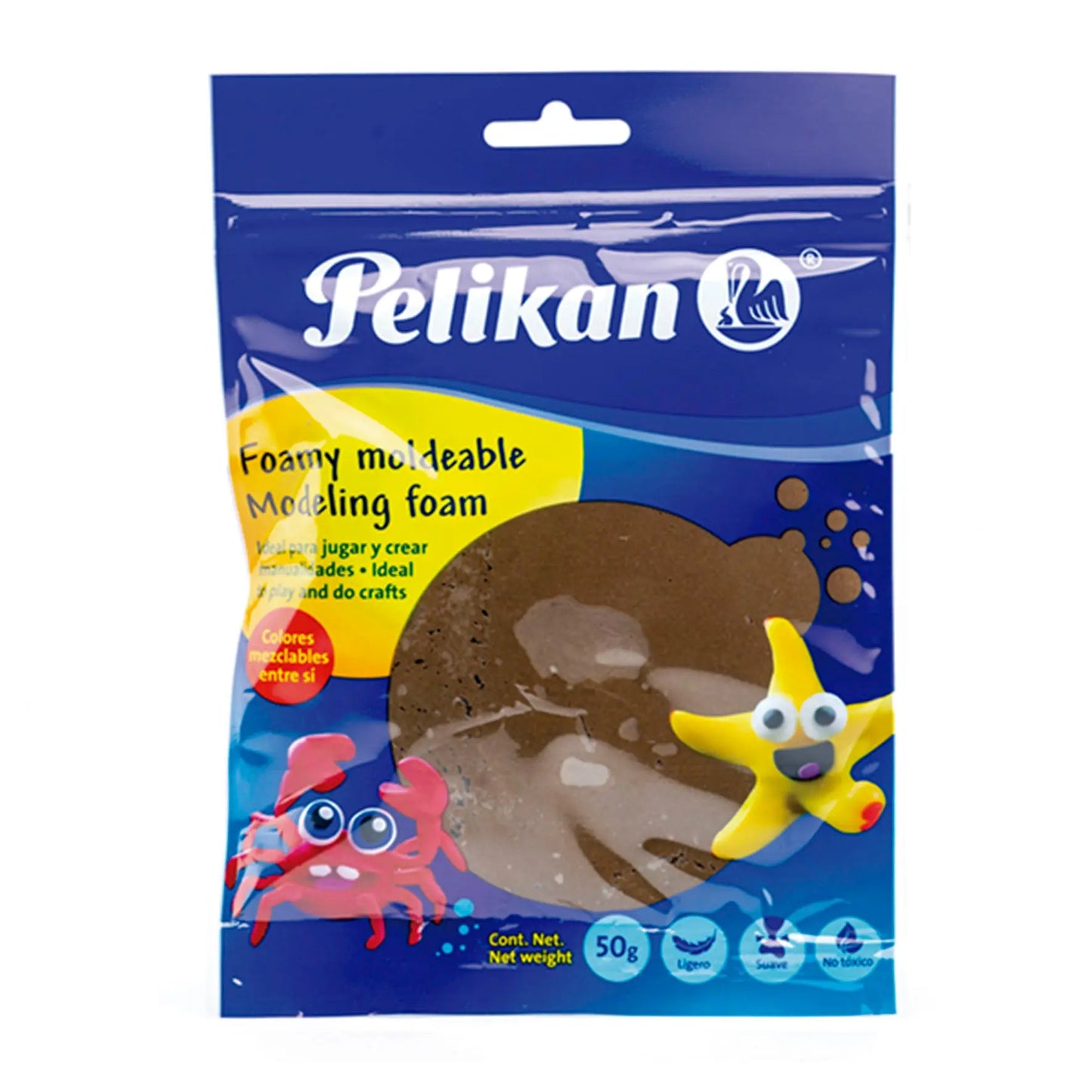 Foamy Moldeable Pelikan 50gr Elegir Color Café - Pelikan - vista trasera