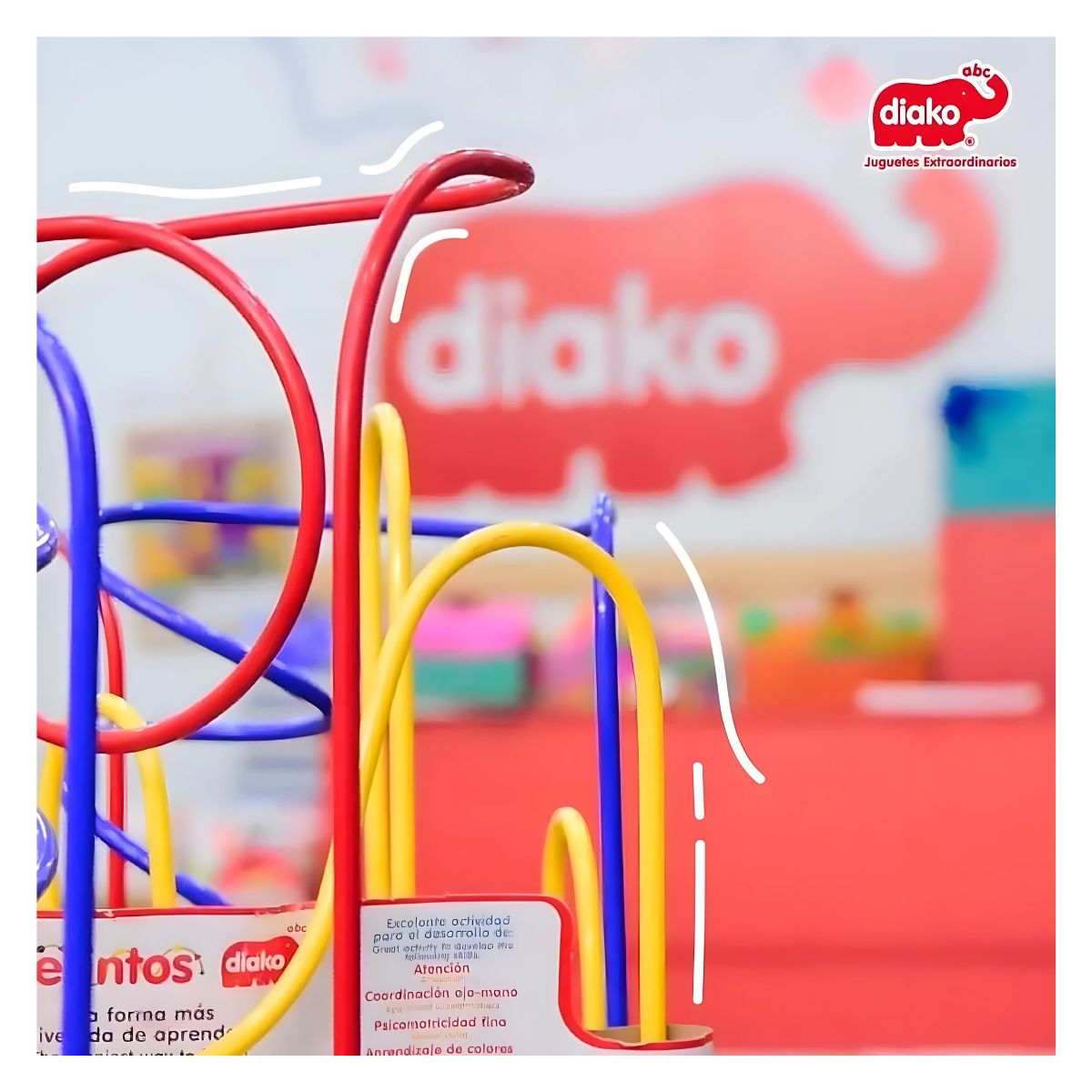 Laberinto Tres Caminos Didactico de Madera Diako Biyu