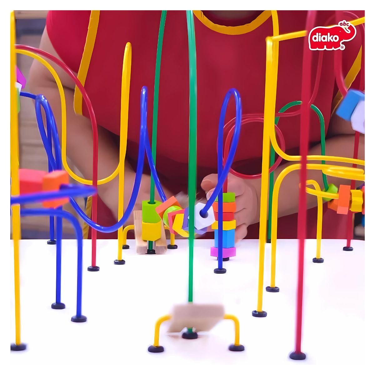 Laberinto Tres Caminos Didactico de Madera Diako Biyu