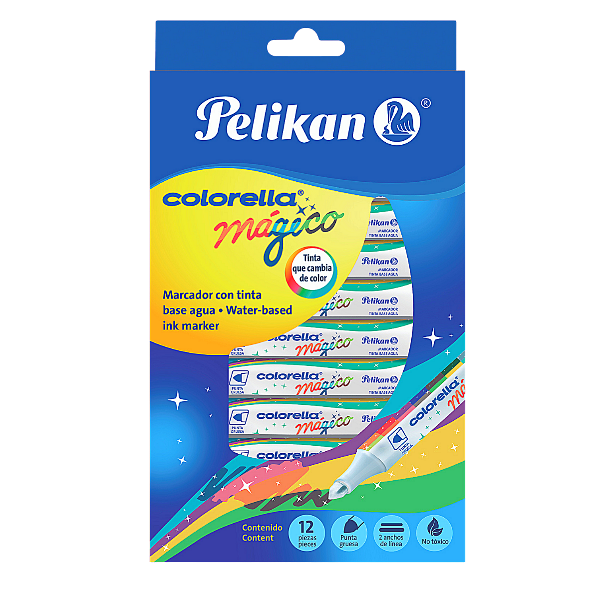 Plumones Plumin Mágico Pelikan Colorella 12 Piezas