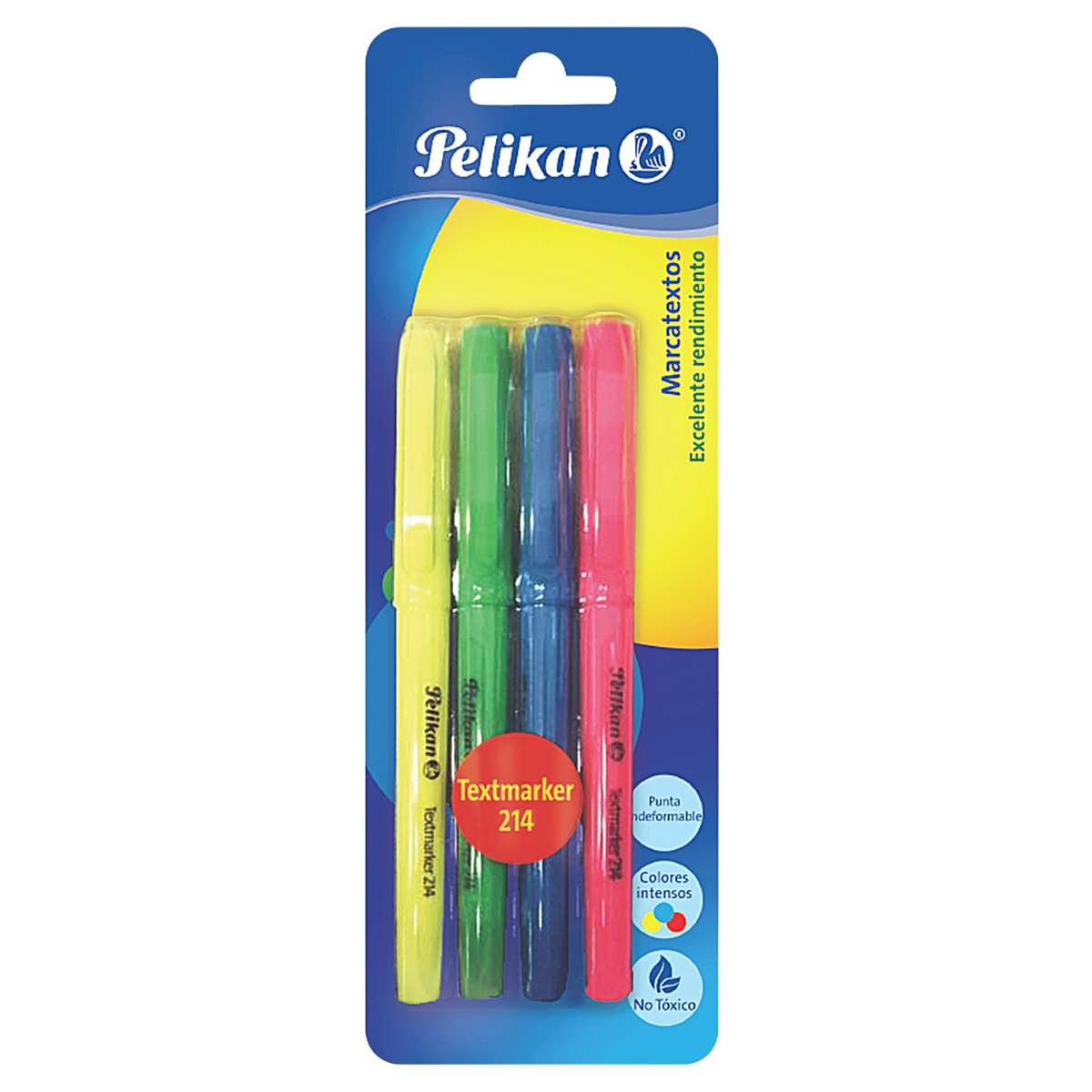 Marcatextos de Colores 214 Neón Pelikan 4 Piezas
