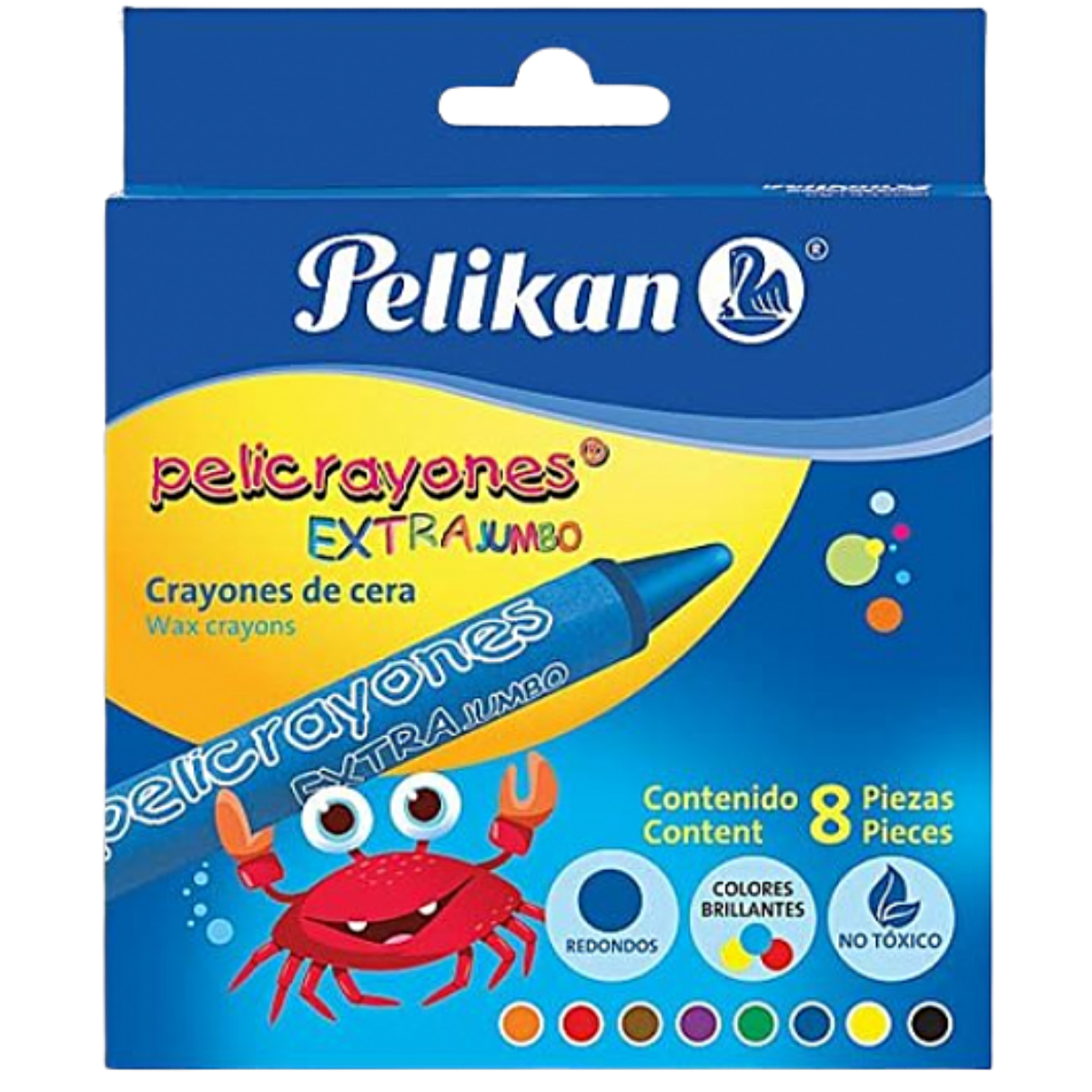 Crayones de Cera Extra Jumbo Pelikan 8 Piezas