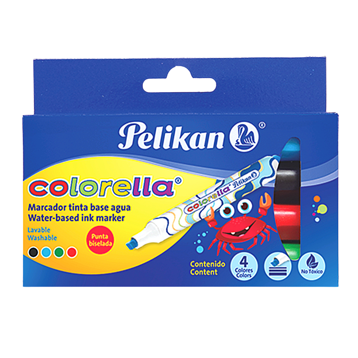 Plumines Plumon Marcador Pelikan Colorella Escolar Dibujo 4 Piezas