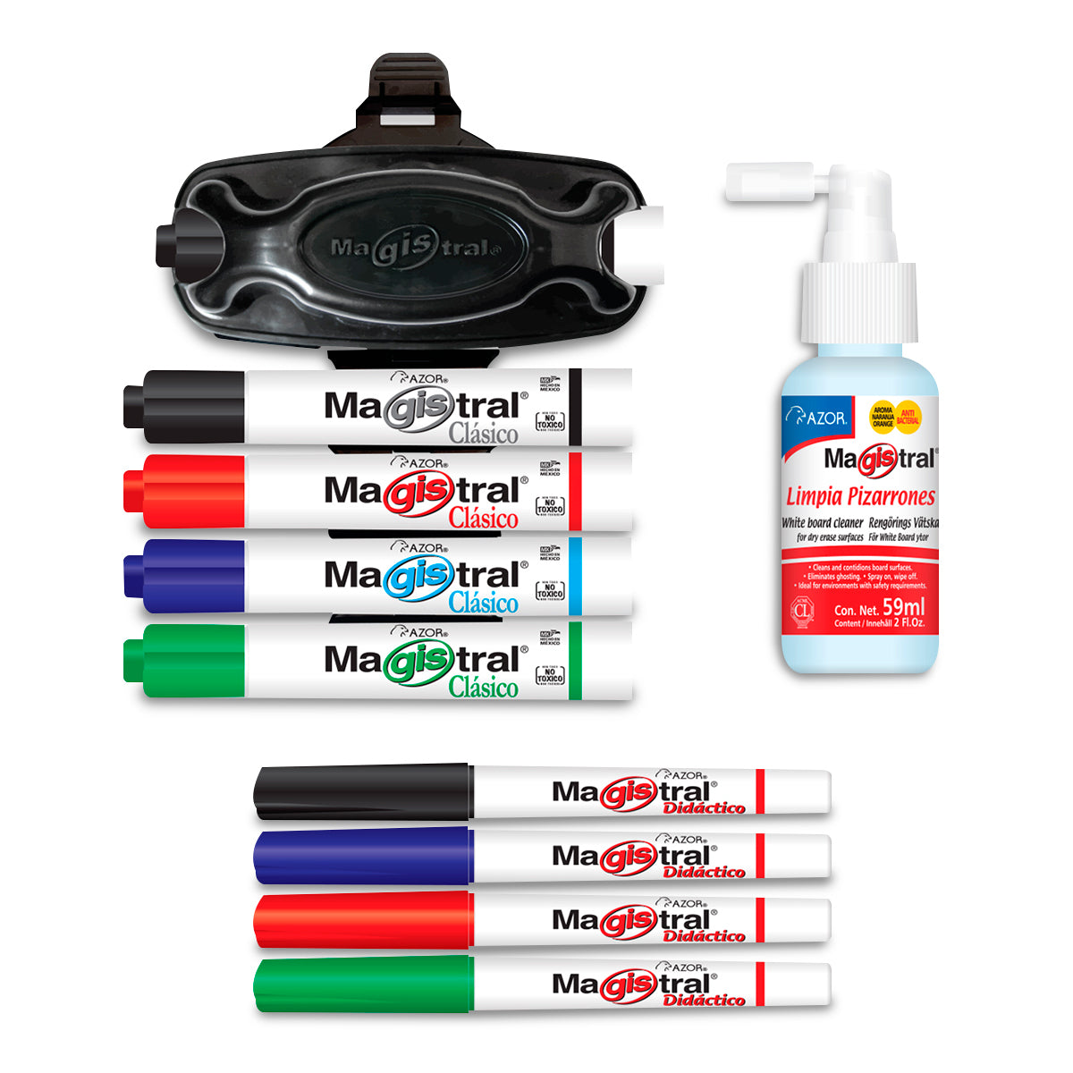Paquete Marcadores Azor para Pizarrón Blanco Magistral 14 Piezas