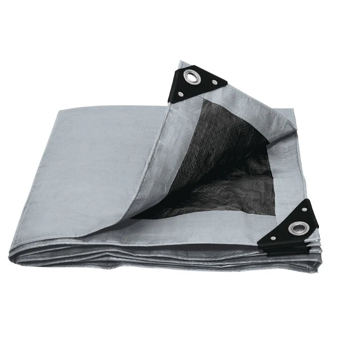 Lona Impermeable AKSI Polietileno 2m x 3m Gris Uso Rudo