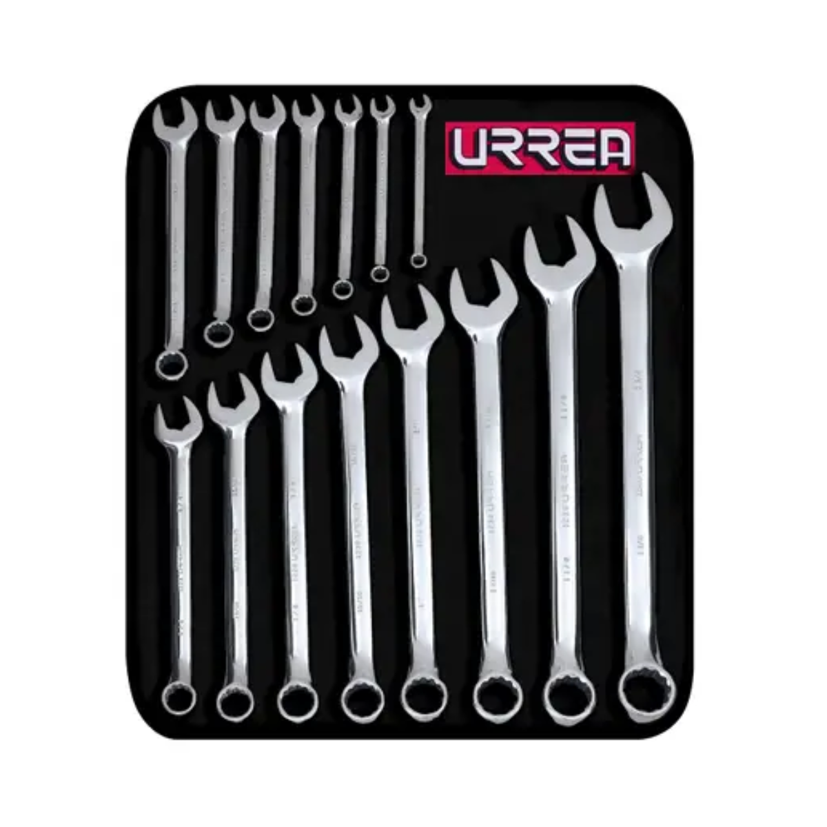 Juego Llaves Combinadas Espejo Pulido 12 Puntas Estuche 15 Pzs