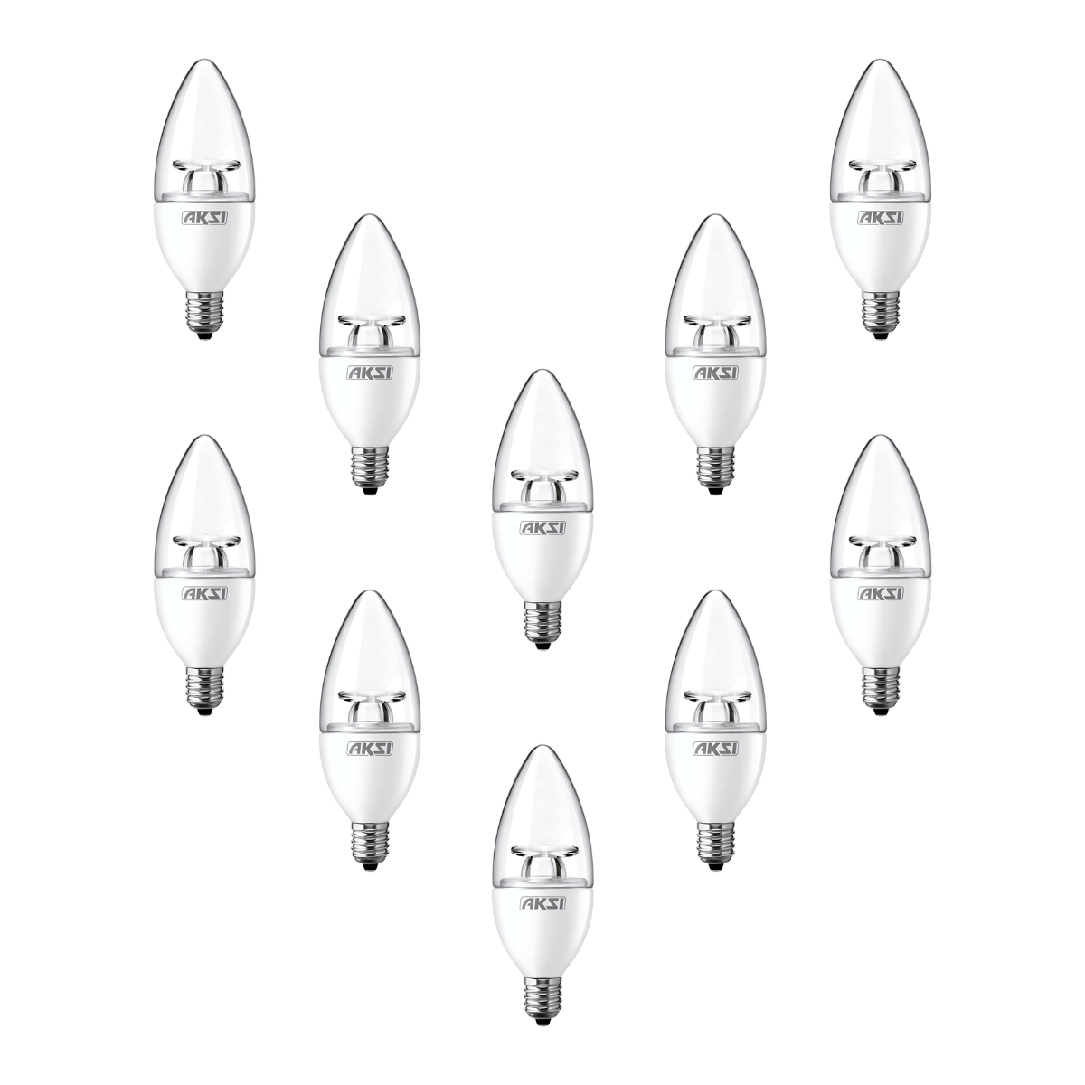 10 piezas Foco LED VELA Aksi 4W Luz Blanca Base E12