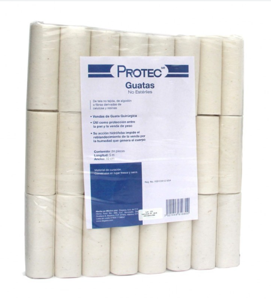 Guata Protec 10cm X 5m bolsa con 24 Rollos No Estériles