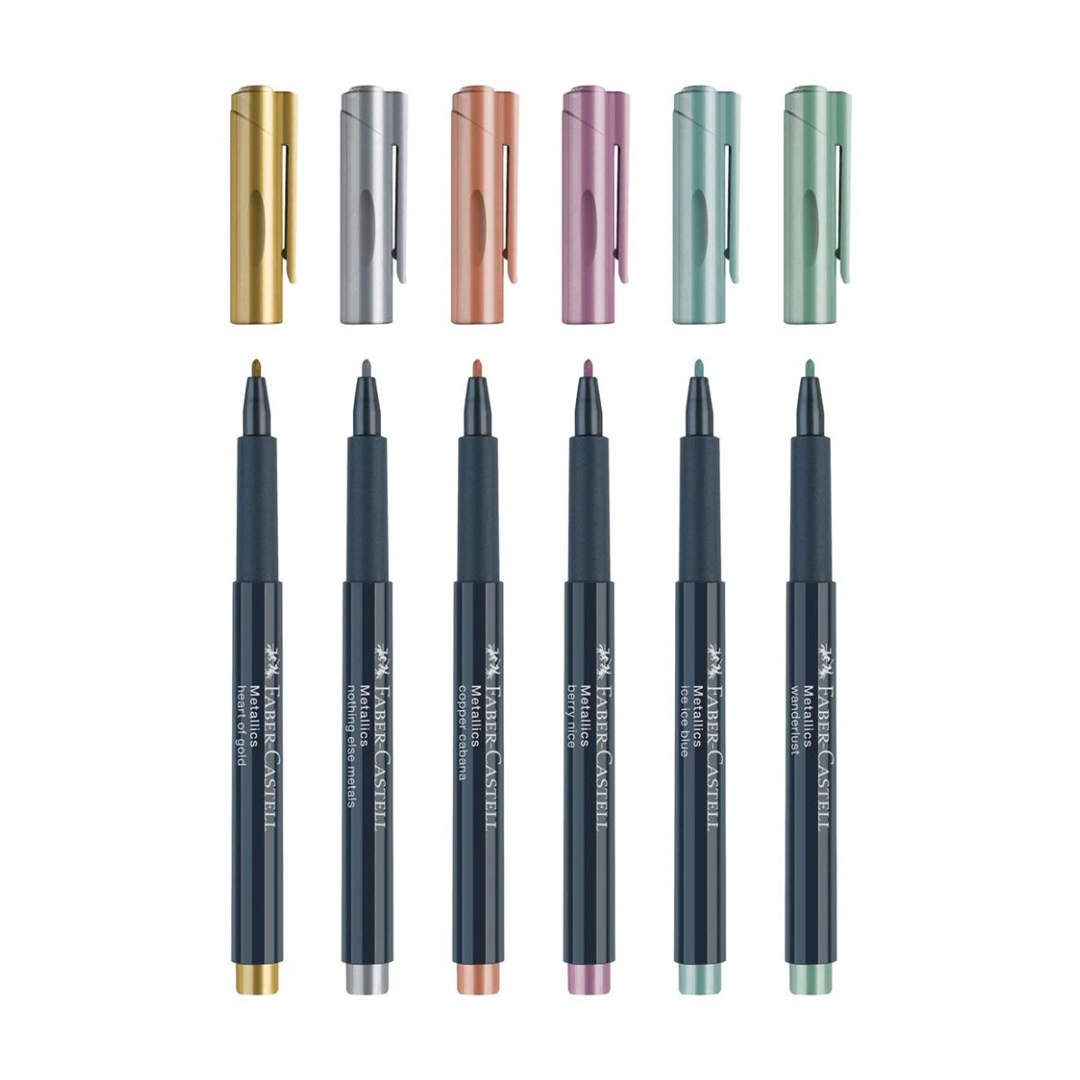 Marcadores Metalicos Faber Castell Punto Fino 6 Pz - MarchanteMX
