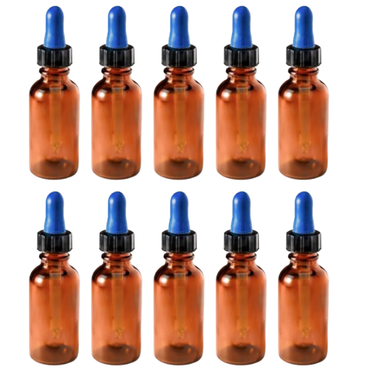 10 Frasco Botella Tapa Gotero Hermetico Vidrio 30 Ml Ambar Elegir Color