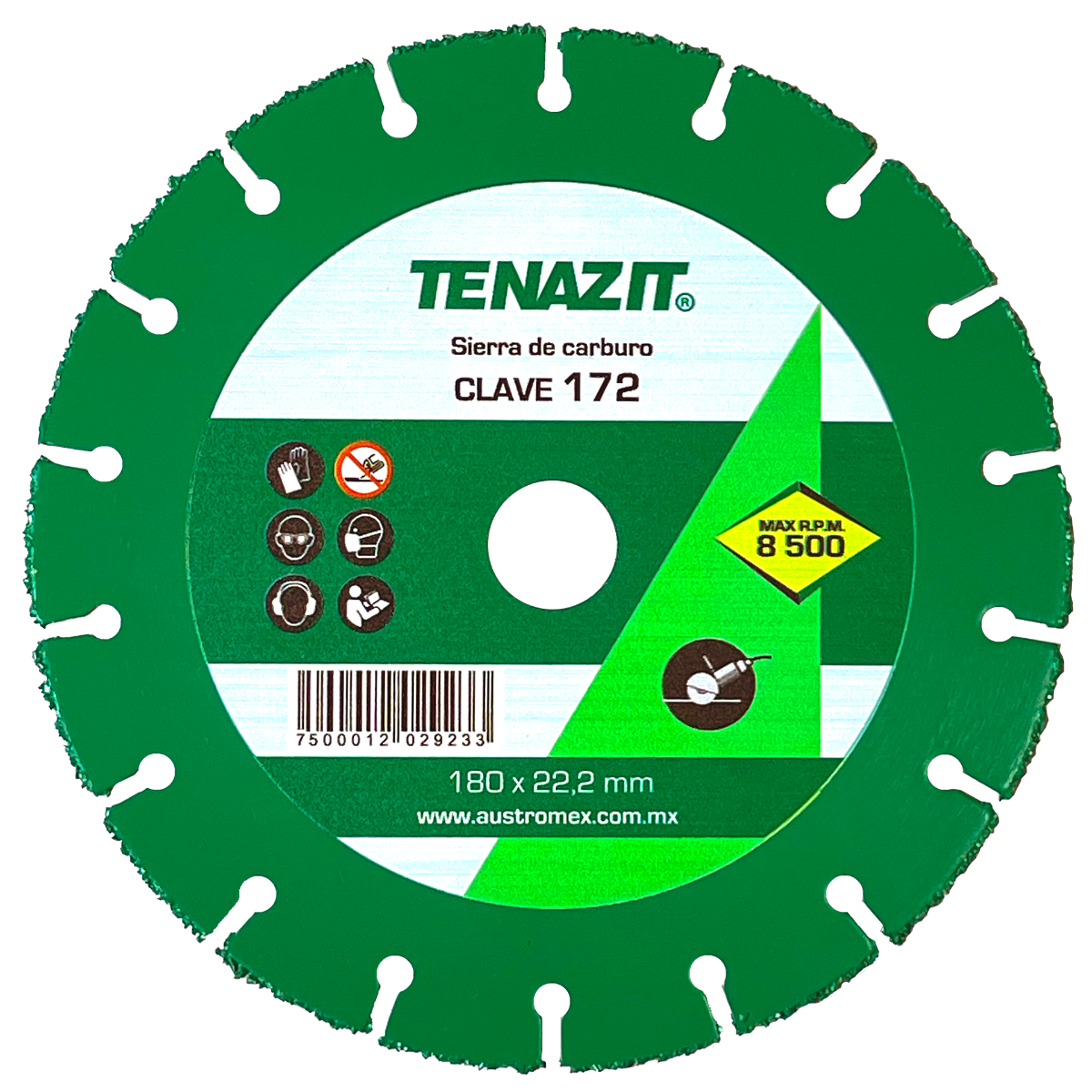 Sierra Corte De Madera Y Plástico Tenazit 180 x 22.2 mm