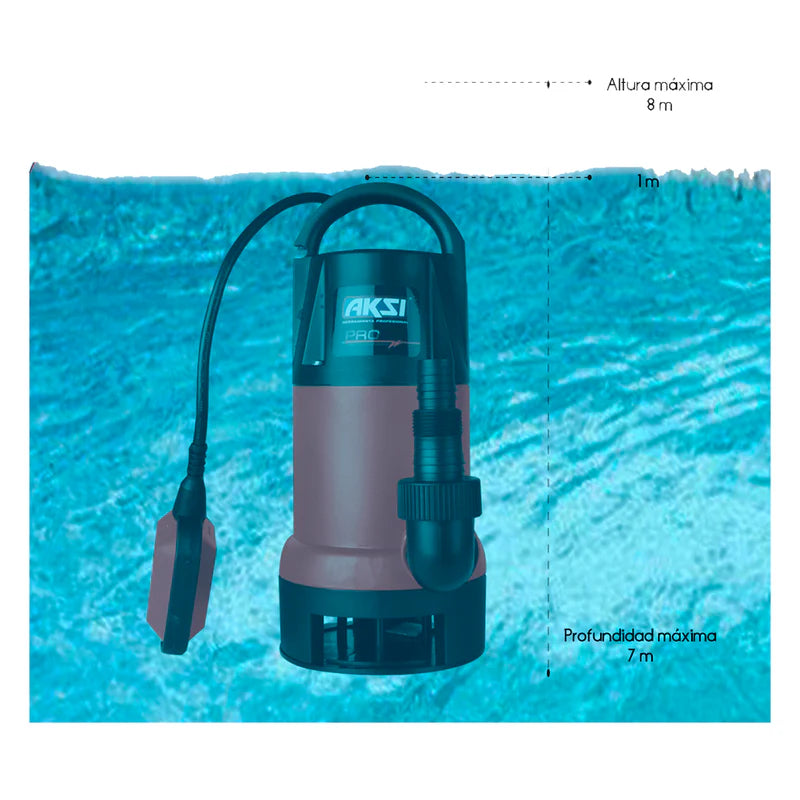 Bomba Sumergible 350W AKSI 191302 Agua Limpia 127V