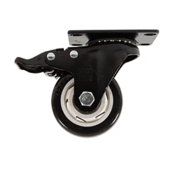 Rodaja PVC Negro Giratoria Freno 3" Dogotuls