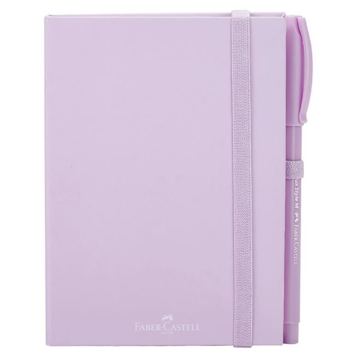 Set Mini Libreta Dibujo Violeta Pastel + Pluma Faber Castell - MarchanteMX