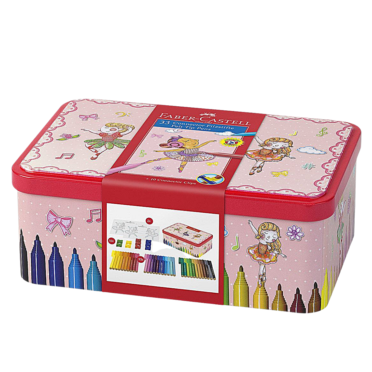 Plumones Faber Castell con Estuche Bailarina 25 Pz - MarchanteMX
