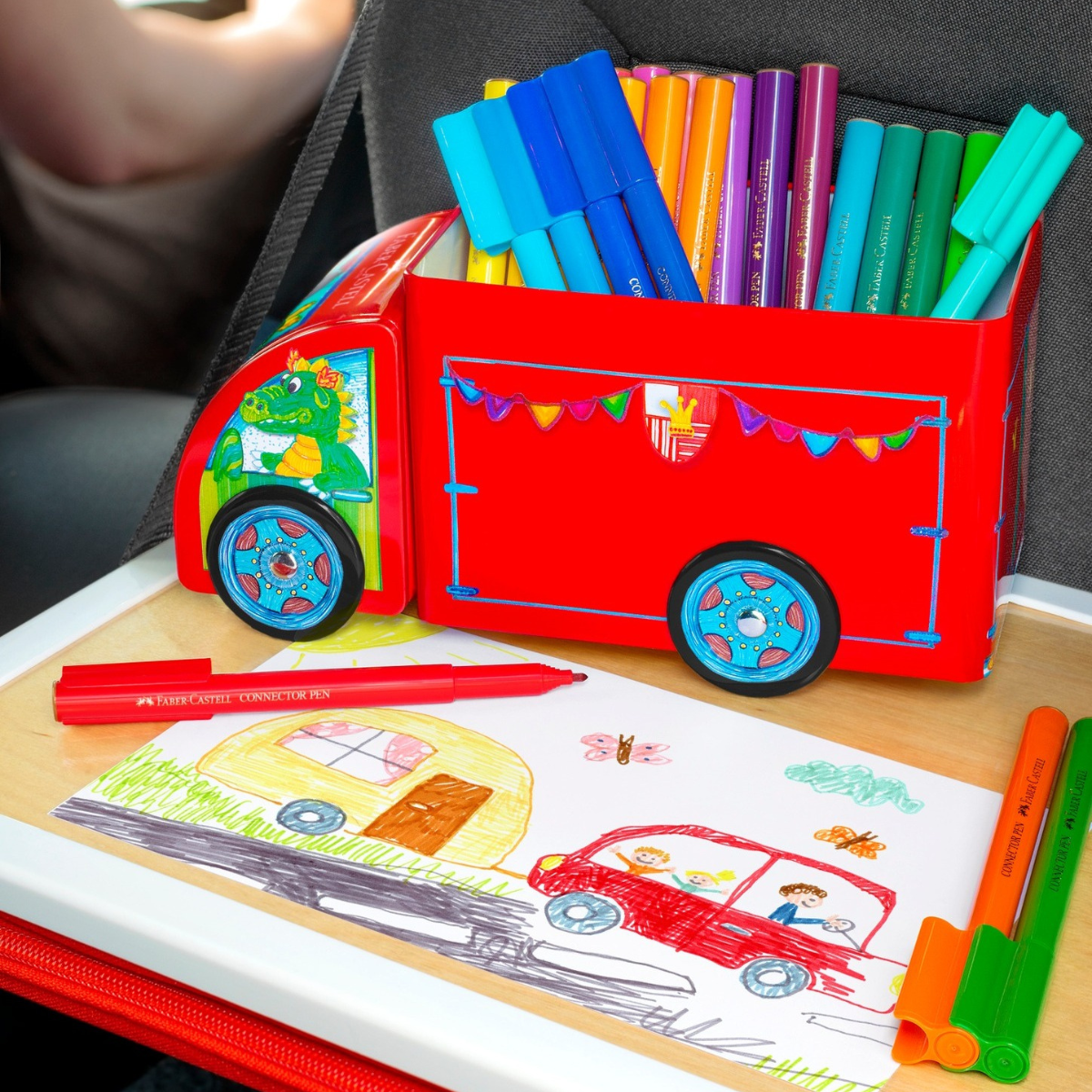 Plumones Faber Castell Estuche Camión 33 Pz - MarchanteMX