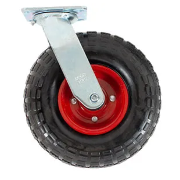 Rodaja De Hule Sólido Giratoria Con Placa 10" Dogotuls