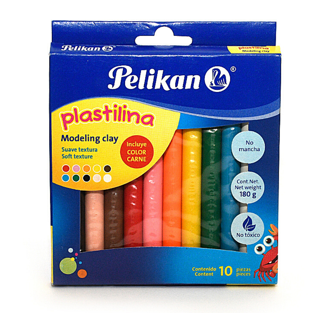 Barras Plastilina de Colores Pelikan 10 Piezas