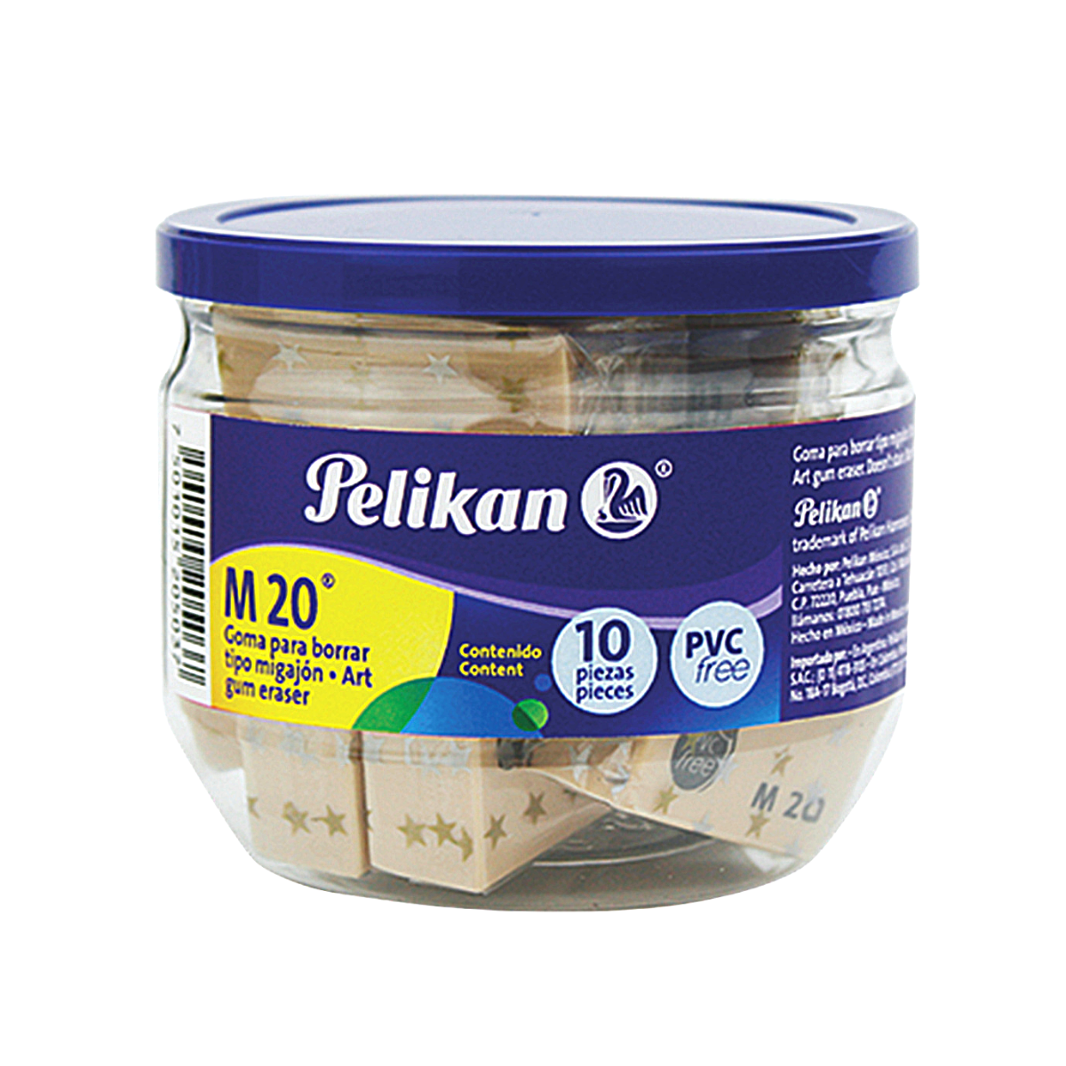Bote de Borradores Gomas Migajon M20 Dibujantes Pelikan 10 Piezas
