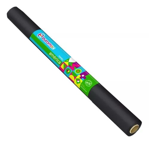Papel America Euromac Rollo 70Cm X 25Mts Color Negro