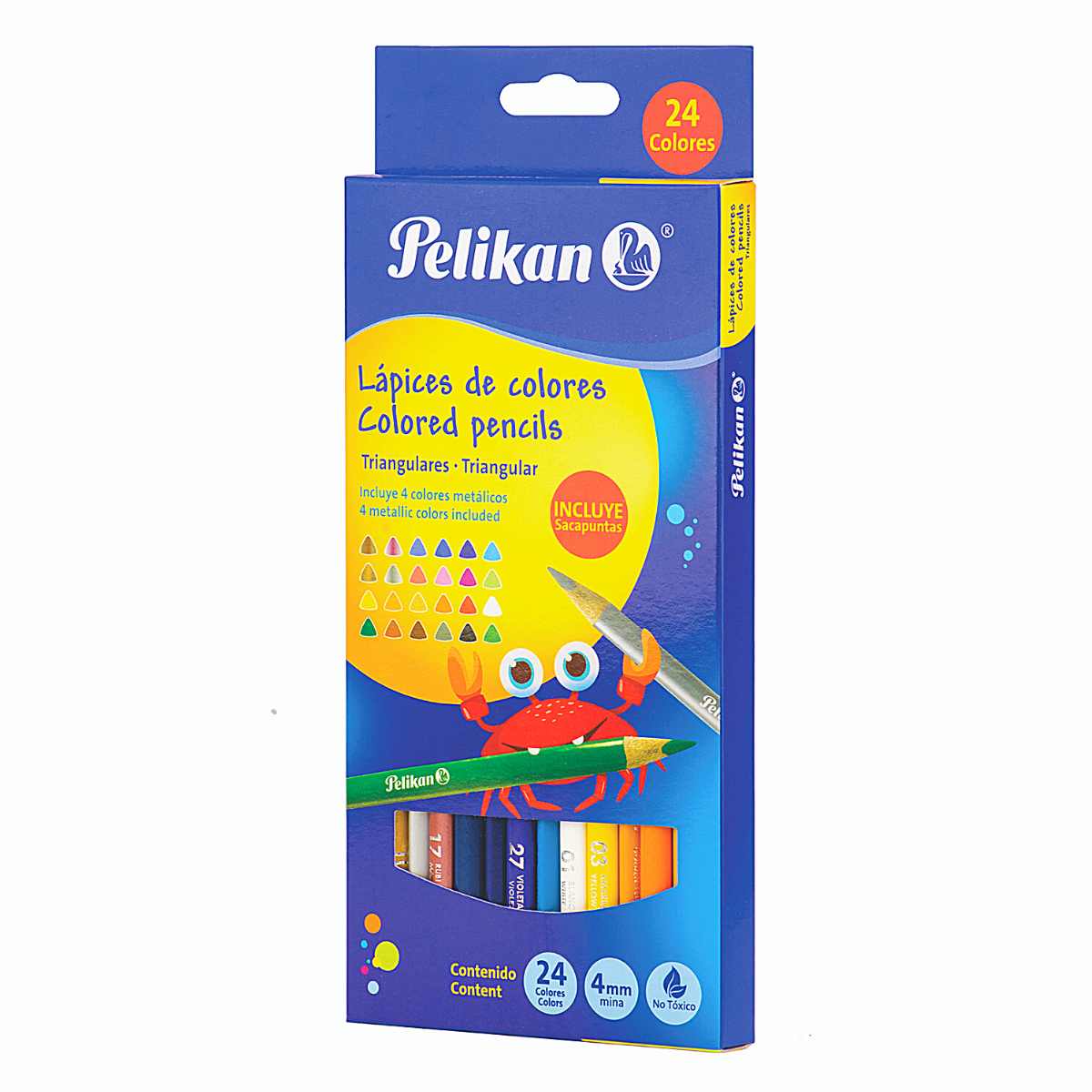 Lápices de Colores Triangular 4mm Pelikan 24 Piezas
