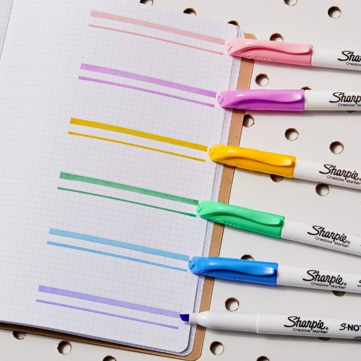 Marcatextos Sharpie S Note Punta Cincel Tonos Pastel 12 Piezas