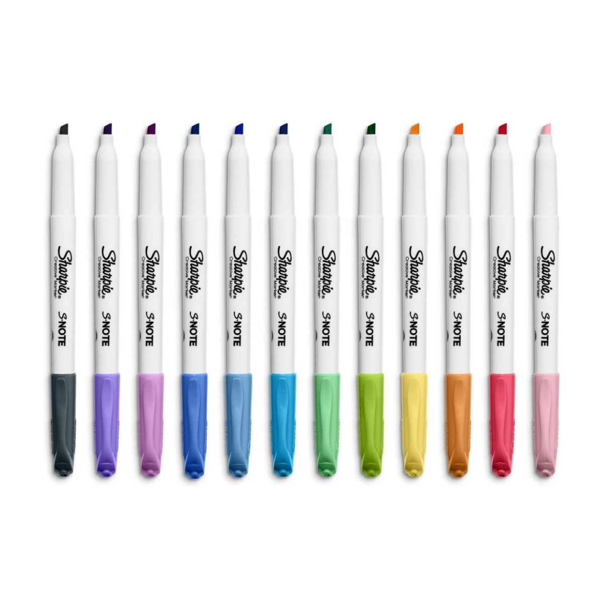 Marcatextos Sharpie S Note Punta Cincel Tonos Pastel 12 Piezas