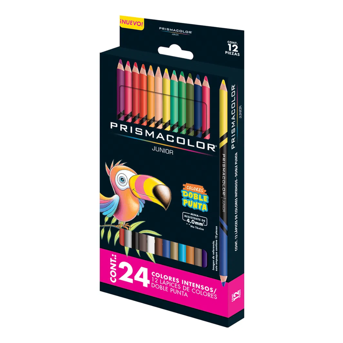 Lápices de Color Prismacolor Junior 12 Piezas Doble Punta 24 Colores - MarchanteMX