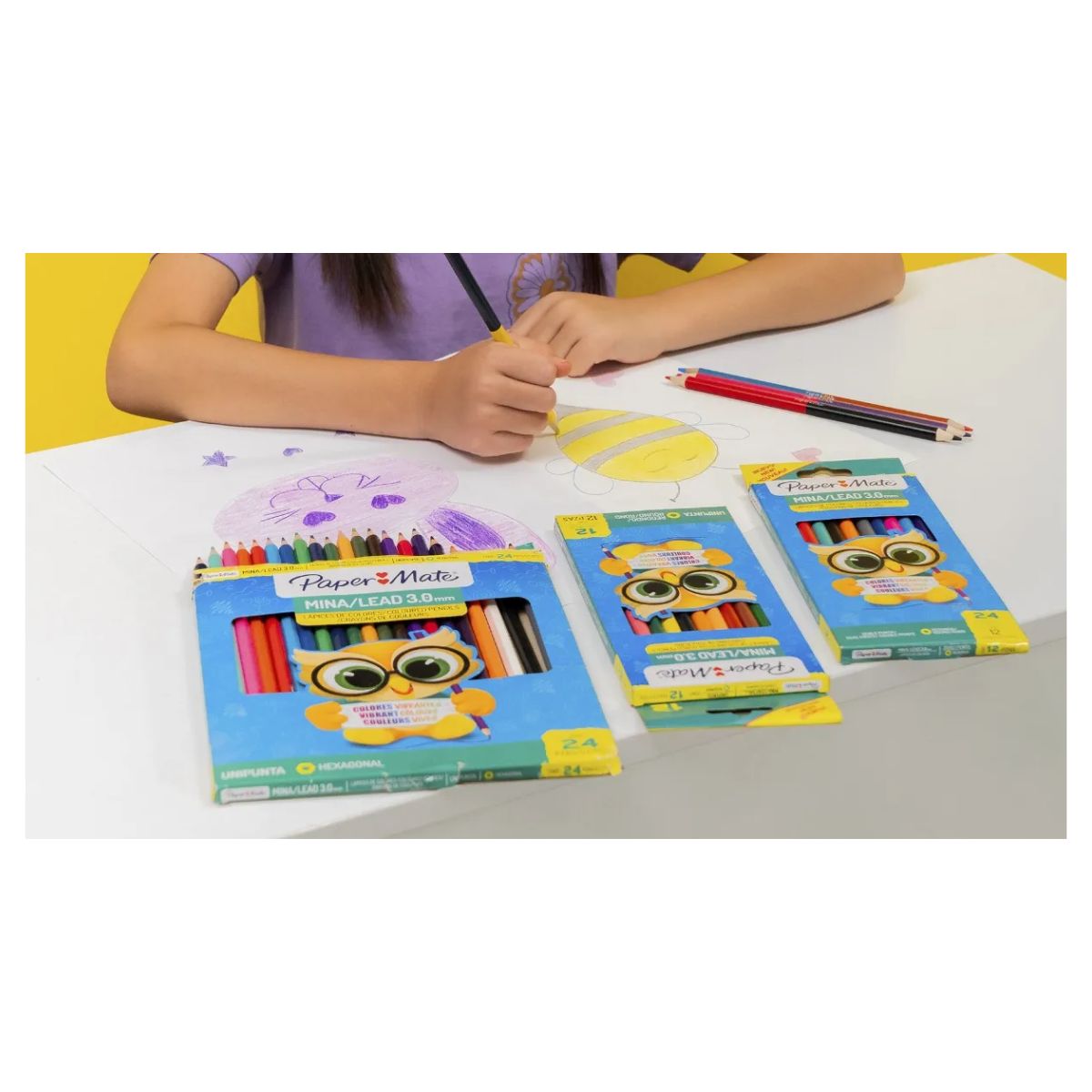 Lapices Colores Paper Mate Doble Punta 12 Pz X 24 Colores Colores Surtidos