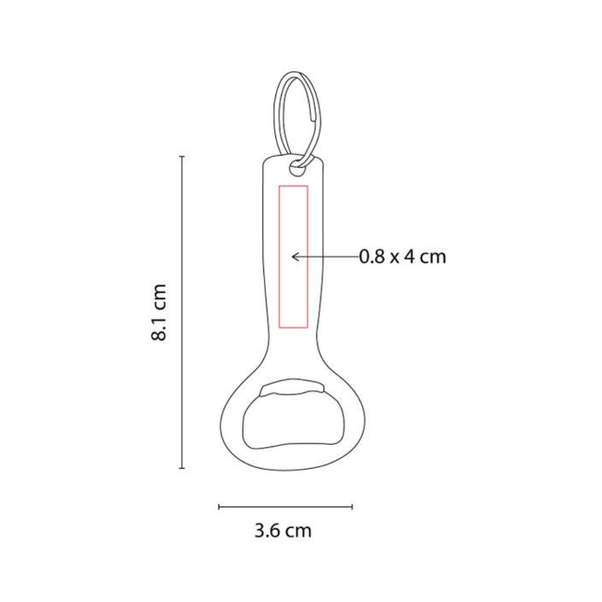 Llavero Destapador Aluminio Colores Metalico Clasico Portatil