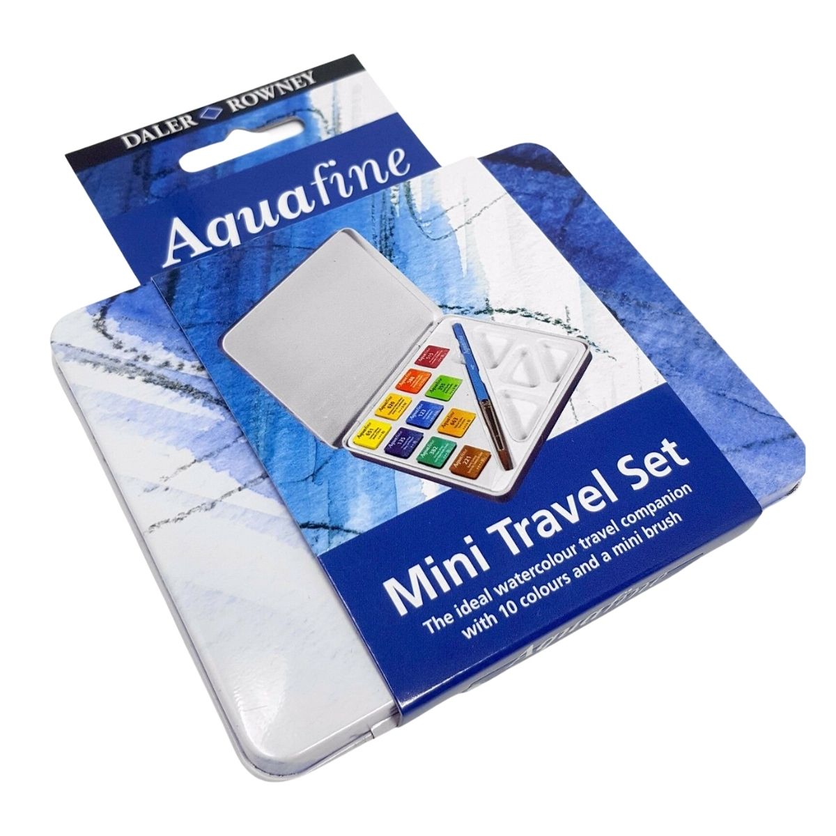 Set 10 Acuarelas Aquafine Pastilla Estuche Mini Daler Rowney