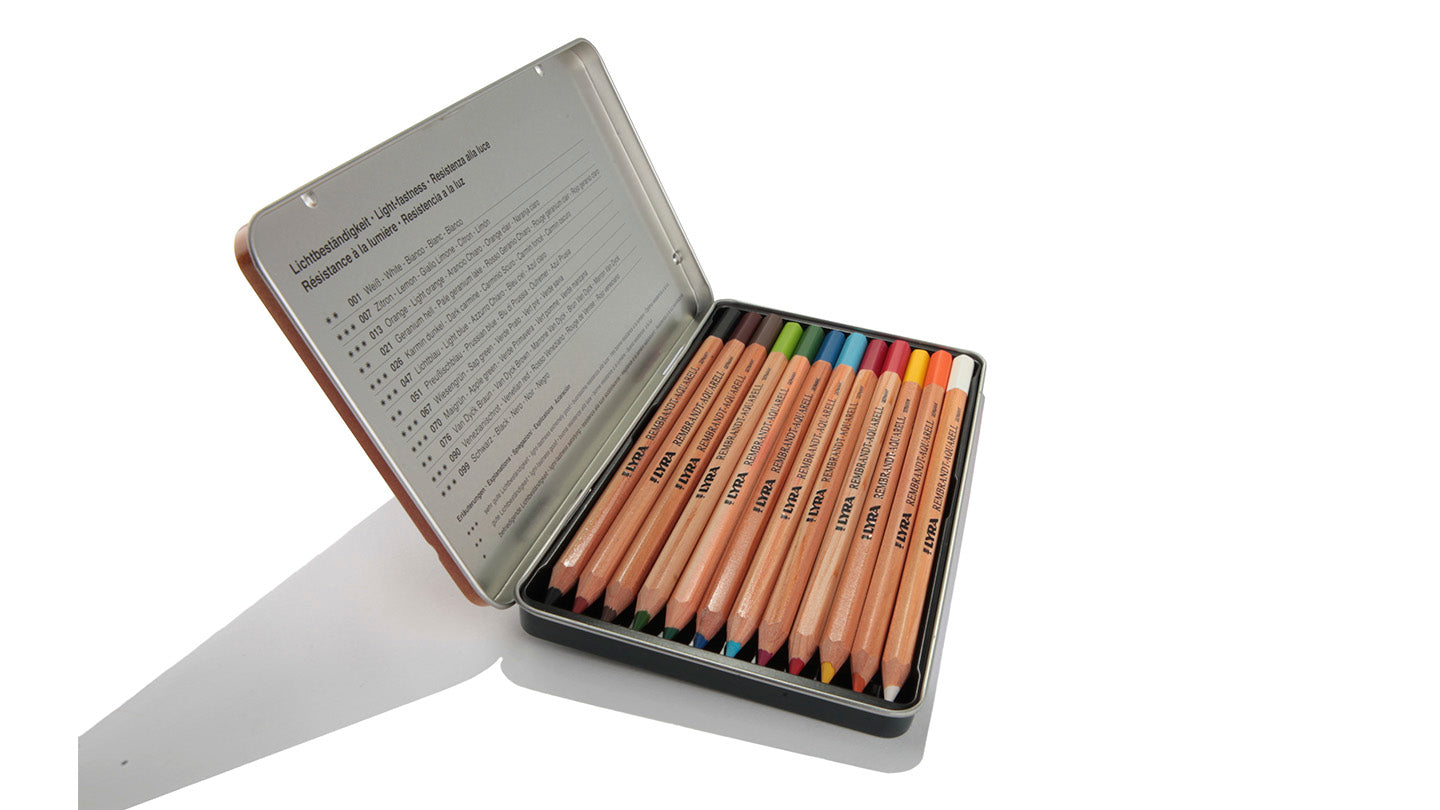 Lápices Colores Acuarelables Lyra Rembrandt Aquarell Set 12 Piezas