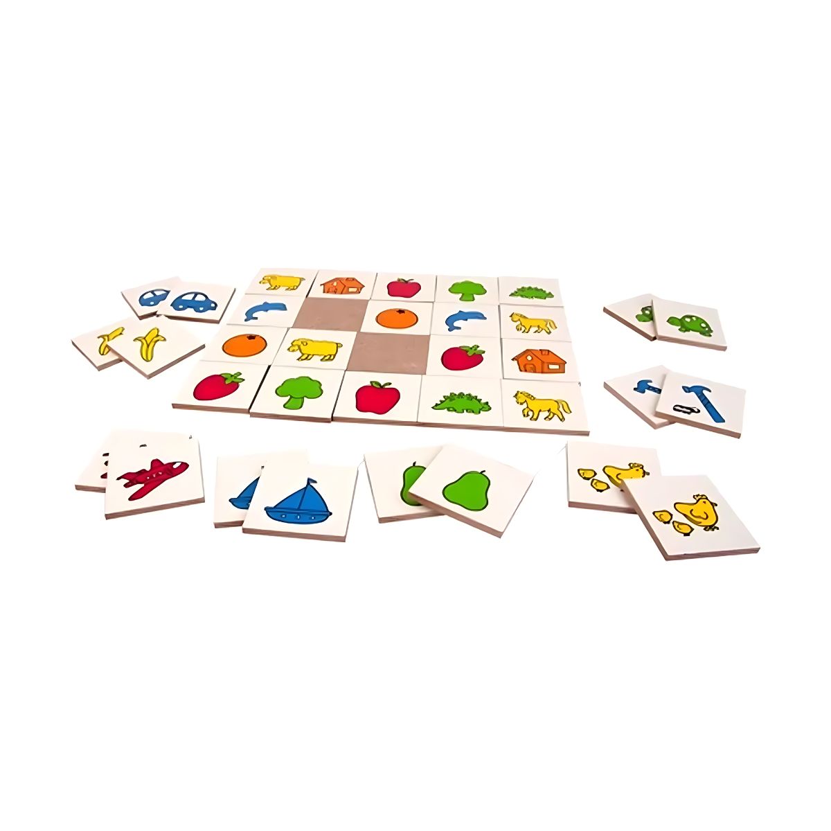 Juego De Memoria Piezas Madera Diako Juego Didáctico