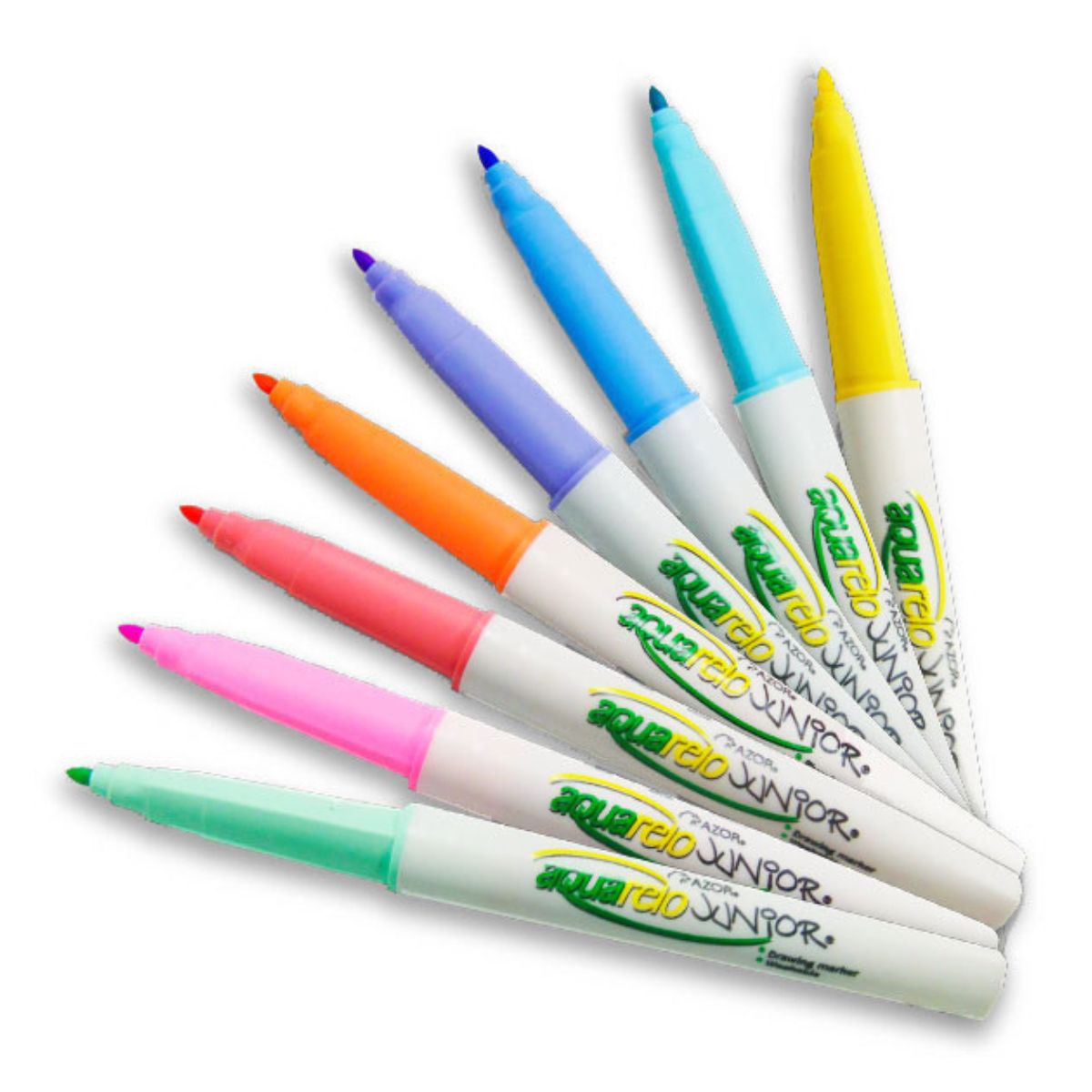 Plumones Azor Delgados Lavables Aquarelo Pastel 8 Piezas