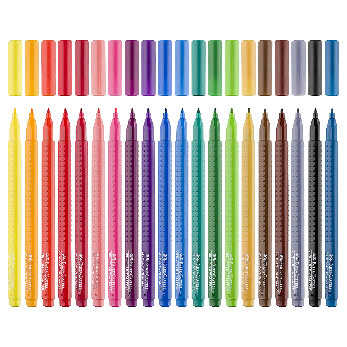 Plumones Grip Faber Castell Estuche 12 Pz - MarchanteMX