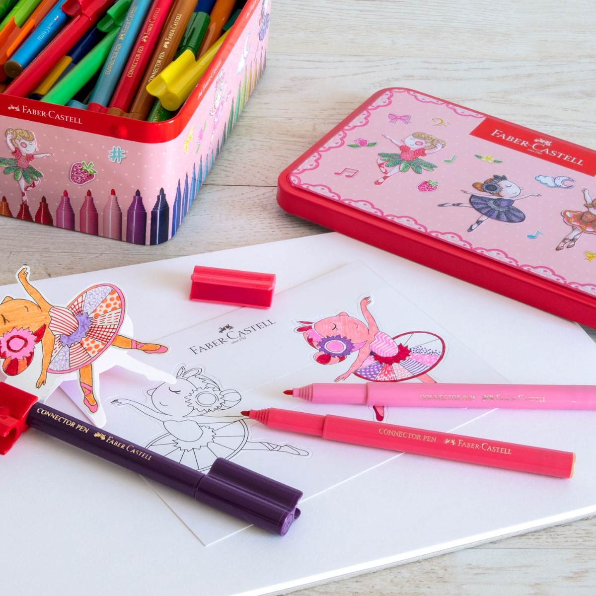 Plumones Faber Castell con Estuche Bailarina 25 Pz - MarchanteMX
