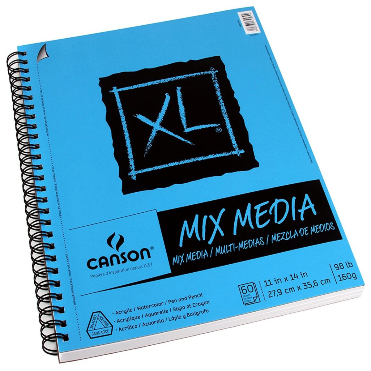 Cuaderno Block Canson Xl Mix Media Album Dibujo 27.9 X 35.6