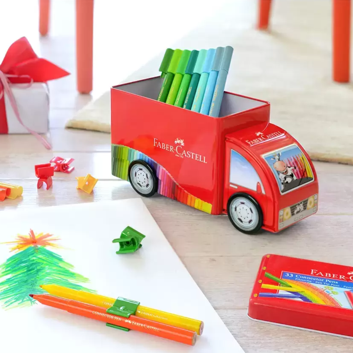 Plumones Faber Castell Estuche Camión 33 Pz - MarchanteMX