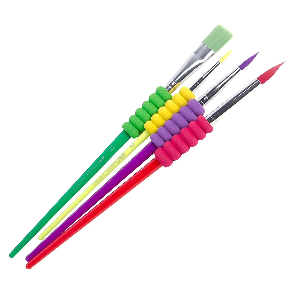 Pinceles Sintéticos Faber Castell Eva Agarre Grip 4 Pz - MarchanteMX