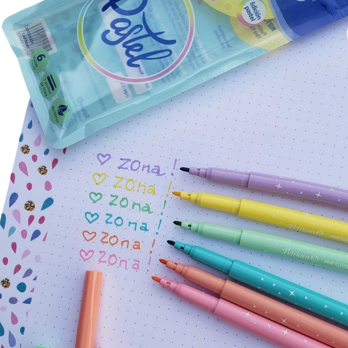 Plumones Plumín Colores Pastel Pelikan Markana Twist 6 Piezas