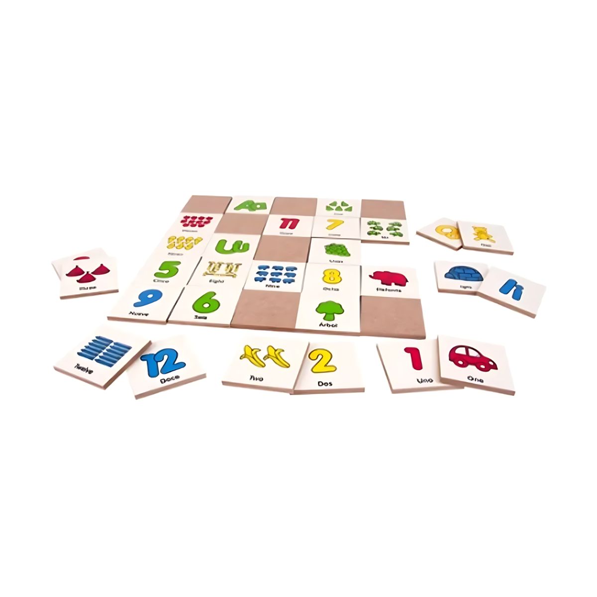 Juego De Memoria Números Y Vocales Mesa Diako Didáctico