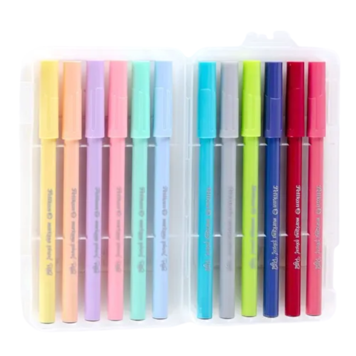 12 Pz Plumones Markana Pelikan Punta Pincel Colores Pastel