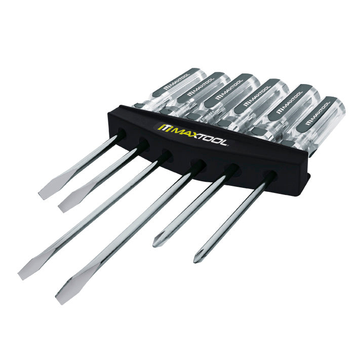 Juego de Desarmadores Mango Transparente 6 Piezas Maxtool