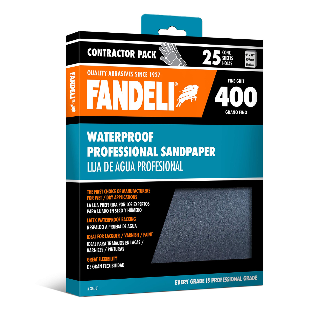 Kit 25 Lijas Agua Granos 400 Fandeli