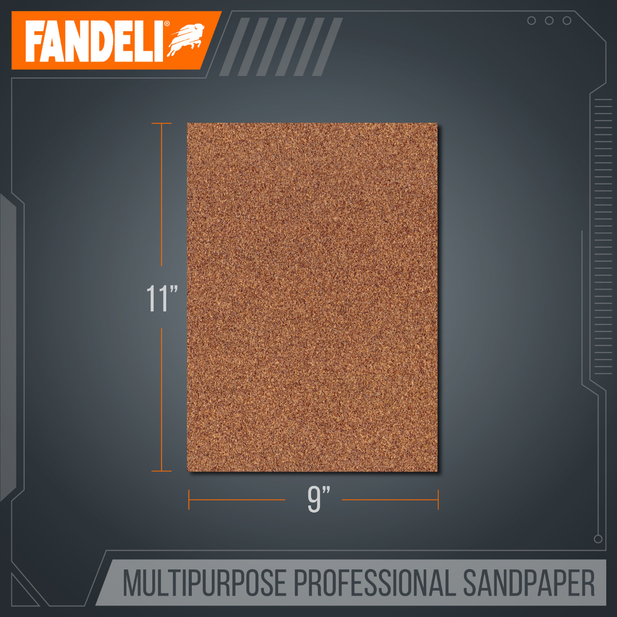 Kit 25 Lija Multiusos Profesional Grano 220 9x11 Fandeli