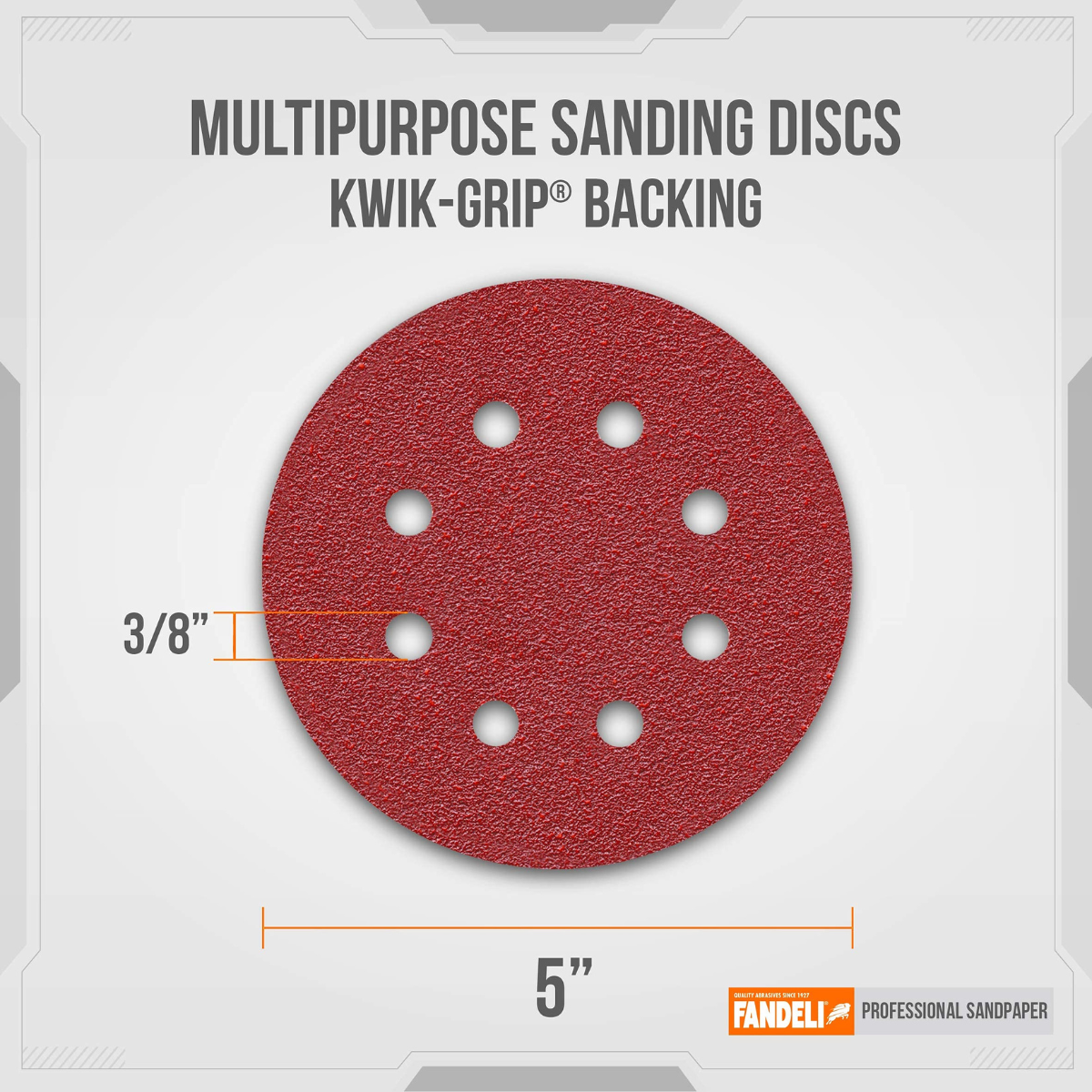 50 Discos Lijas Orbital 5 Pulgadas Granos 80 120 220 Fandeli