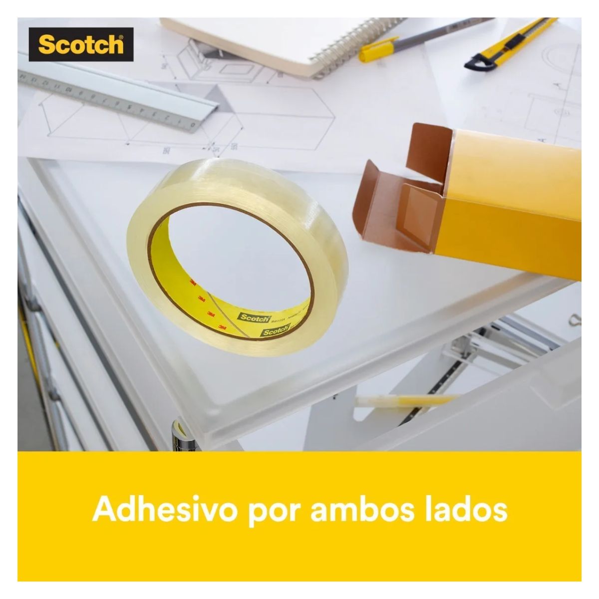 Cinta Scotch 665 3m Doble Cara 12mmx23m Adhesivo Permanente