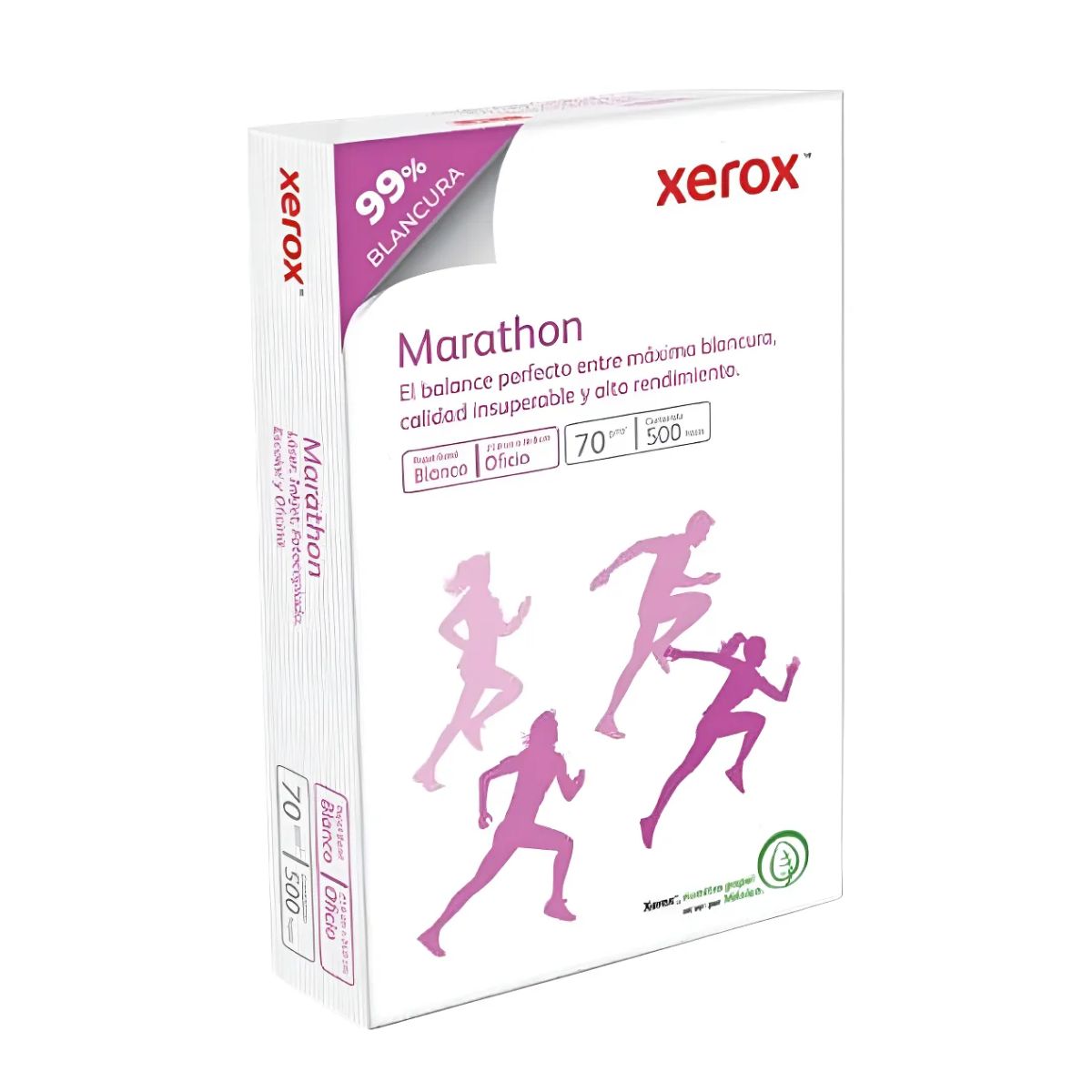 Paquete 500 hojas Papel Cortado Xerox Bond Marathon 70gr Oficio 99% Blancura - Xerox